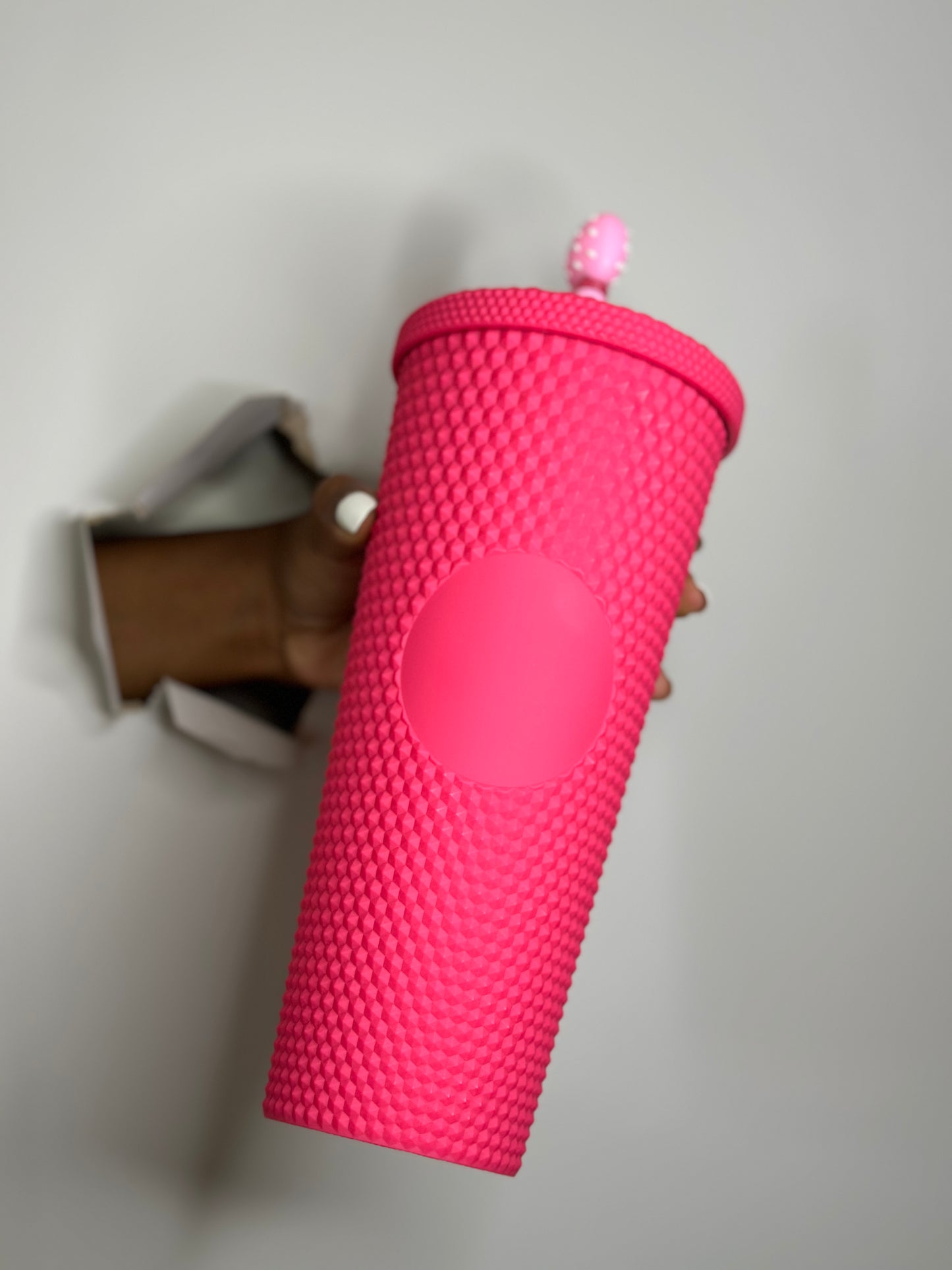 Barbie Pink studded tumblers