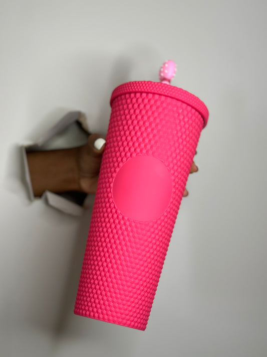 Barbie Pink studded tumblers